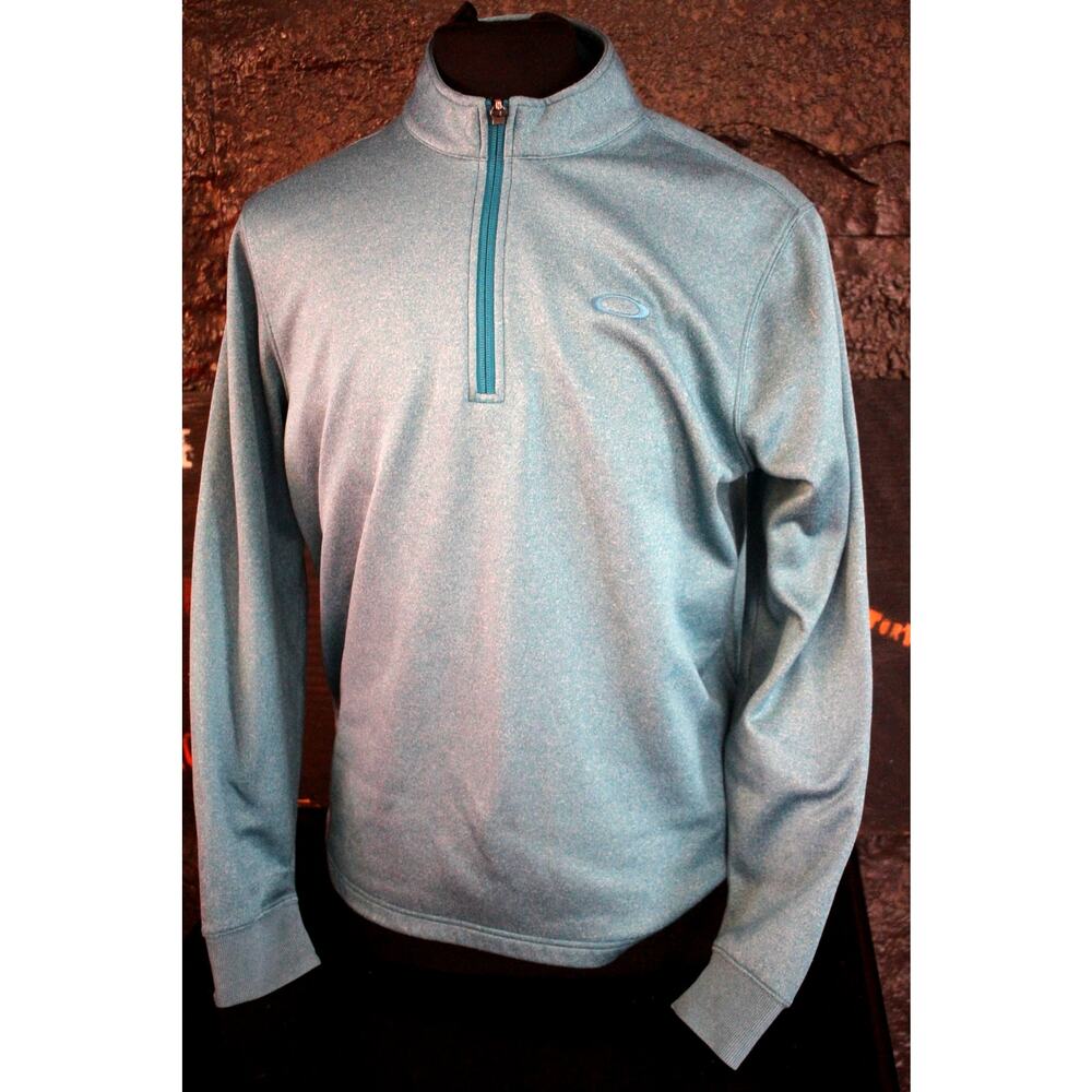 Oakley Quarter Zip Pullover Mens Medium Blue Golf Performance Sweatshirt